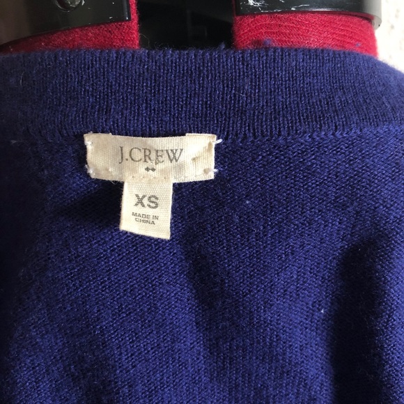 J Crew Sweater Dress Size XS, Blue V-neck - Picture 6 of 6